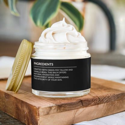 Whipped Grass-Fed Tallow Balm with Vanilla Bean